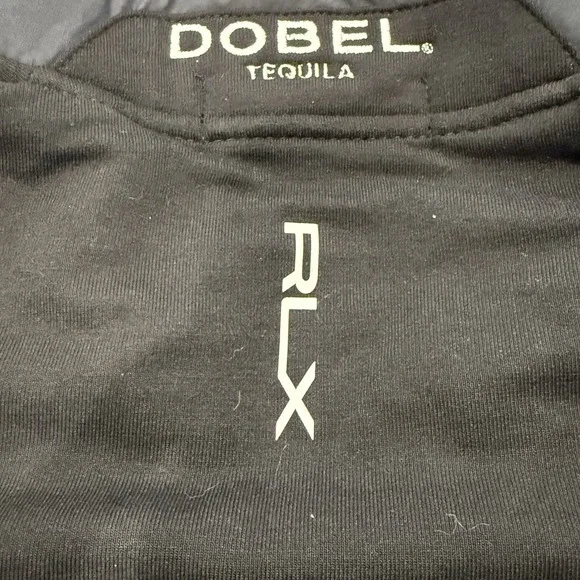 Ralph Lauren RLX Black US Open Tennis Vest Branded Dobel Tequila XL Puffer/Knit